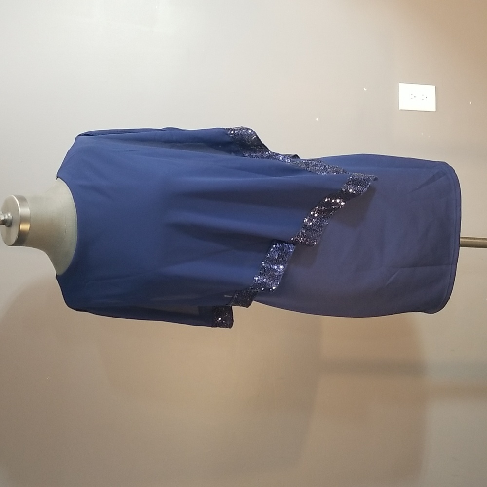 Royal Blue womens poncho sequin dress size 8